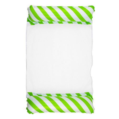 Felfújható vízi függőágy matrac nyugágy fehér és zöld 120x70cm
