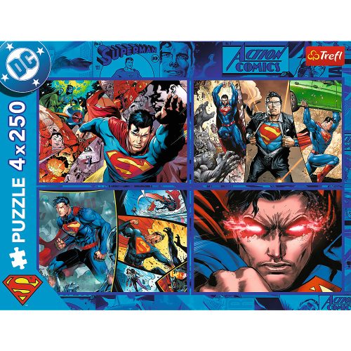 Rejtvény - 4x250 - Superman's Courage - Warner Superman Trefl 13340