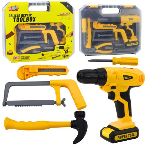 Barkácskészlet Fúró-hajtószerszámok Fények Hangok Bőrönd