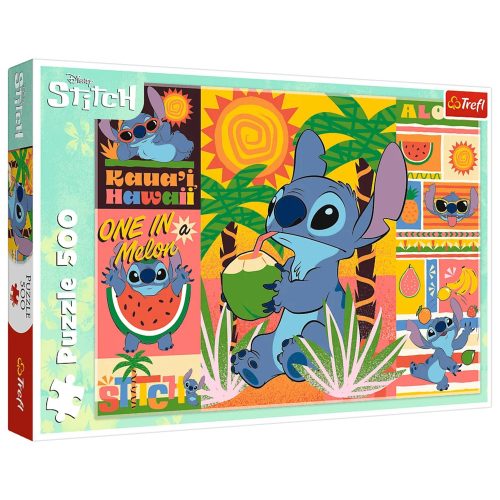 Rejtvény - 500 - Nyaralás Stitch Disney Lilo&Stitch Trefl 37483-mal