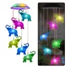 Solar Garden LED csengő lámpák Elefántok Színes 70cm