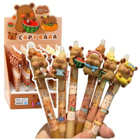 Capybara 3D kék tintás automata toll radírral