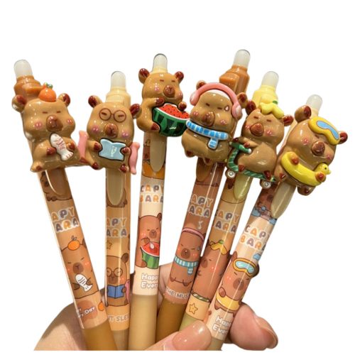 Capybara 3D kék tintás automata toll radírral