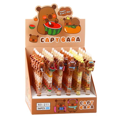 Capybara 3D kék tintás automata toll radírral
