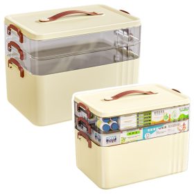   3 szintes, tágas gyógyszerszervező doboz otthoni elsősegély-készlet