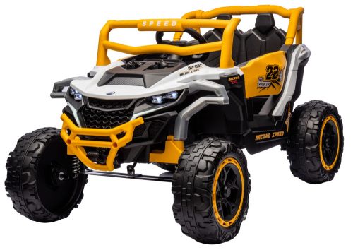 M1 fehér és sárga akkumulátoros terepjáró