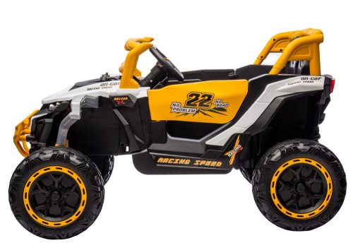 M1 fehér és sárga akkumulátoros terepjáró