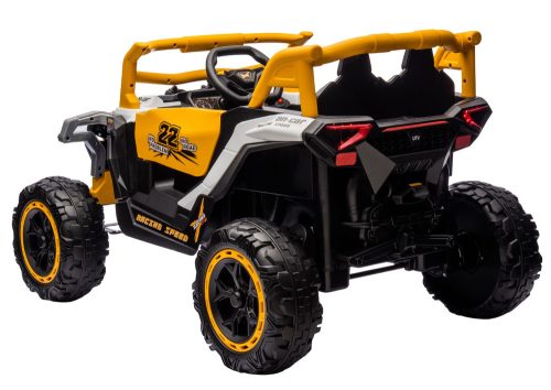 M1 fehér és sárga akkumulátoros terepjáró