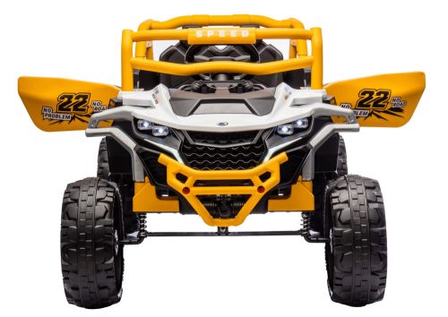 M1 fehér és sárga akkumulátoros terepjáró