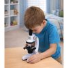 Mikroszkóp oktatókészlet gyerekeknek, zoom 1200x, fehér, tartozékokkal