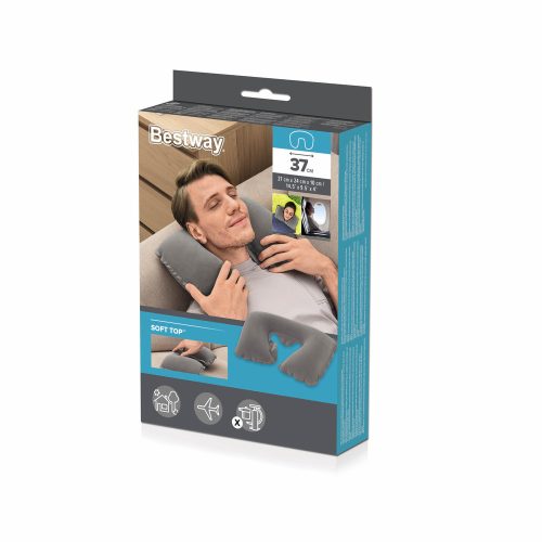 Felfújható utazópárna 46 x 28 cm Croissant Grey Bestway 67006