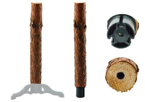 Fából készült fatörzsállvány három lábra karácsonyfához a törzsön