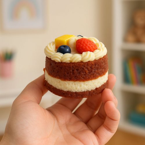 Plüss Gyümölcstorta Dekoratív Rugalmas Dekoráció 6 x 7 cm