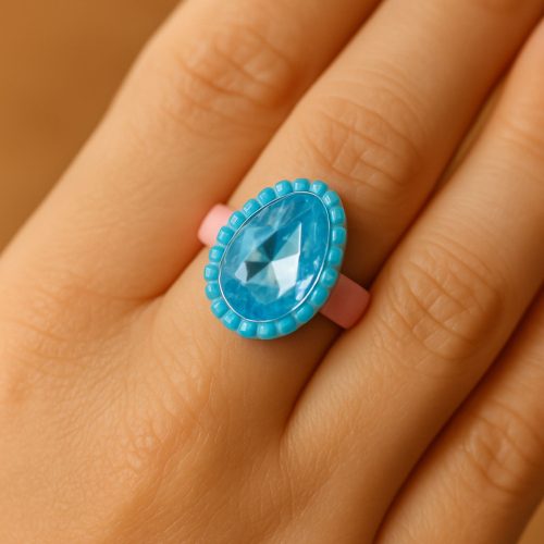 Szépségkészlet Gyermek Gyűrűk Színes Gyémántokkal 50 db.