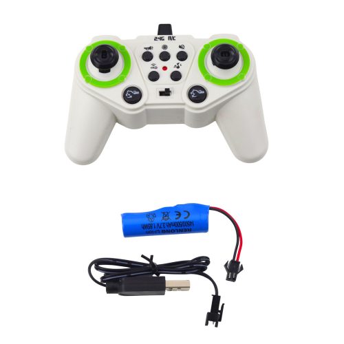 RC Távirányítós Dömper Fényekkel és Hangokkal Fehér 1:24