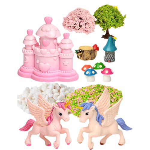 Kreatív terrárium készlet unikornisok éjszakai fény hangvezérléssel barkácsoláshoz