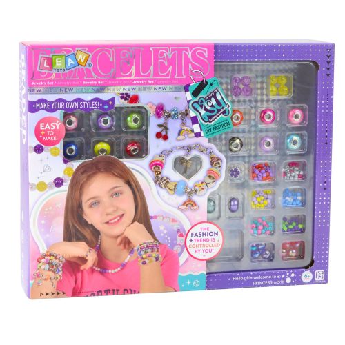 Kreatív készlet barkács karkötők gyöngyökből medálok készítéséhez