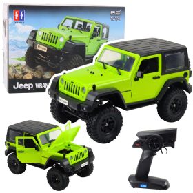  Távirányítású terepjáró RC Jeep Wrangler Rock Crawler Zöld 1:14