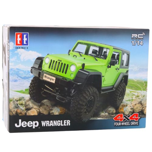 Távirányítású terepjáró RC Jeep Wrangler Rock Crawler Zöld 1:14
