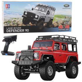   Távirányítású terepjáró RC Land Rover Defender 90 piros 1:14