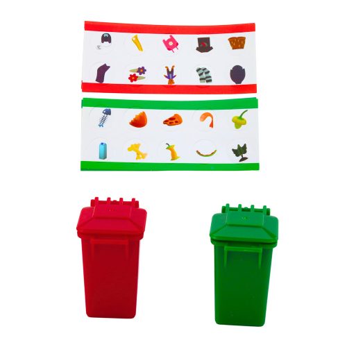 Szemétszállító szemeteskuka zöld fényekkel 1:16