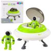 UFO űrhajó űrhajós figura zöld fényekkel szólal meg