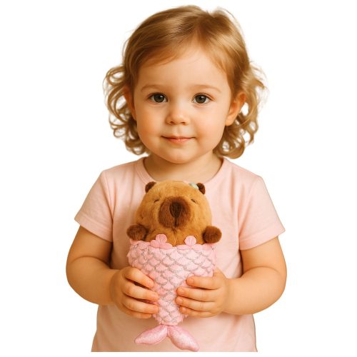 Plüssjáték Capybara Sellő Rózsaszín 28cm