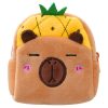 Plüss Pénztárca Kulcstartóval Kapibara Ananász Sárga 9,5 x 8 cm