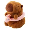 Plüss Capybara Rózsaszín Mentőgyűrű Unikornissal Barna 20cm