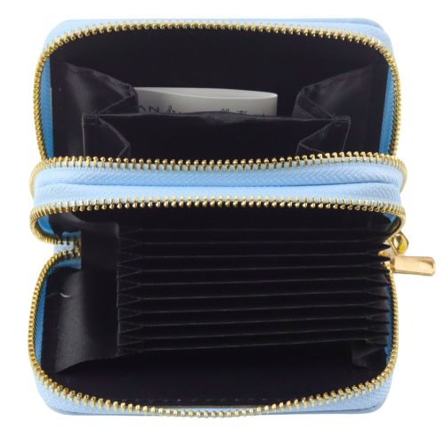 Két rekeszes pénztárca kártyatartó rekeszekkel Kapybara Blue 12,5 x 8,5 cm