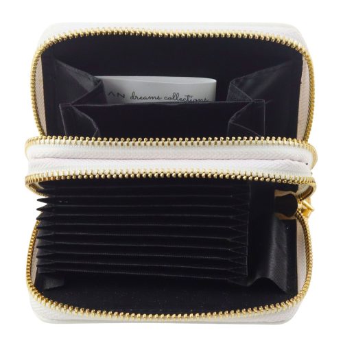 Két rekeszes pénztárca kártyatartó rekeszekkel Kapybara Fehér 12,5 x 8,5 cm