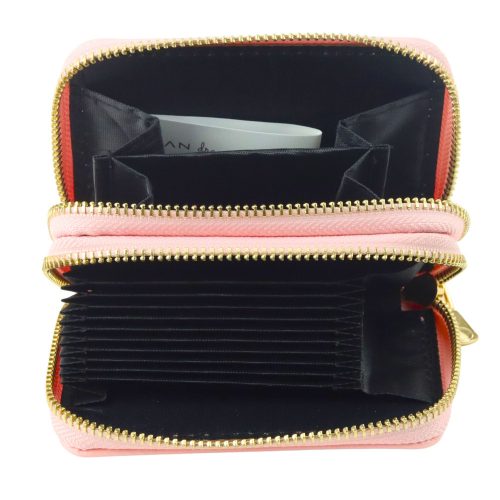 Két rekeszes pénztárca kártyatartókkal Capybara Pink 12,5 x 8,5 cm