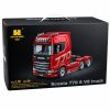 Scania Huina 1501 távirányítású teherautó, piros, 1:18