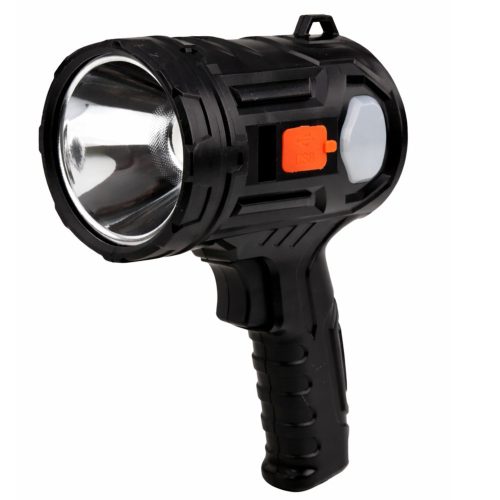 LED napelemes keresőlámpa, zseblámpa, 6 üzemmód, külső akkumulátor, cserélhető szűrők, 19 cm