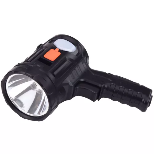LED napelemes keresőlámpa, zseblámpa, 6 üzemmód, külső akkumulátor, cserélhető szűrők, 19 cm