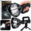 Nagy zseblámpa reflektorfény háromlábú állvánnyal LED keresőfénnyel W5120 külső akkumulátor 31 cm