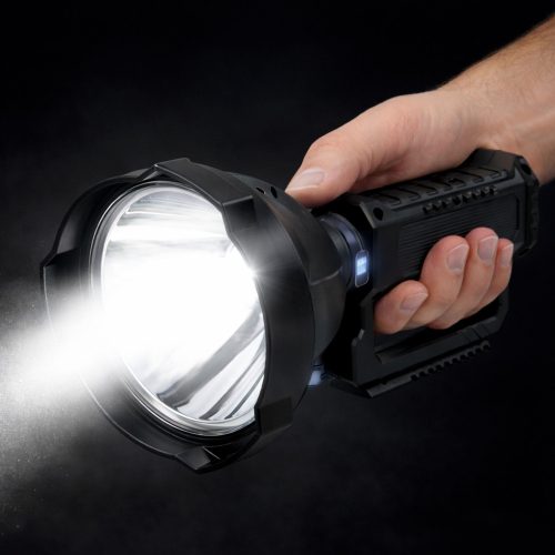 Nagy zseblámpa reflektorfény háromlábú állvánnyal LED keresőfénnyel W5120 külső akkumulátor 31 cm