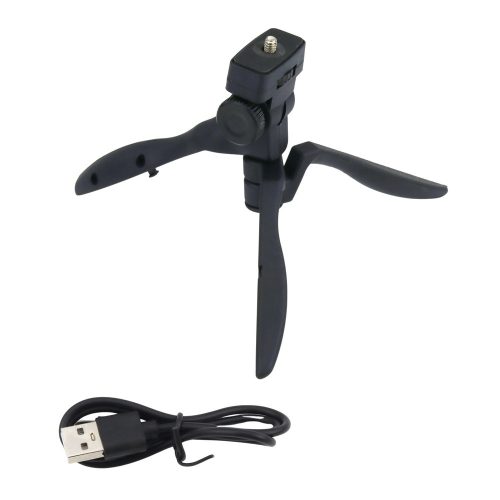 Nagy zseblámpa reflektorfény háromlábú állvánnyal LED keresőfénnyel W5120 külső akkumulátor 31 cm