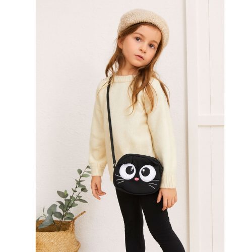 Macskatáska Cipzáras Zsebes Állítható Pánttal Fekete 21 x 16 cm