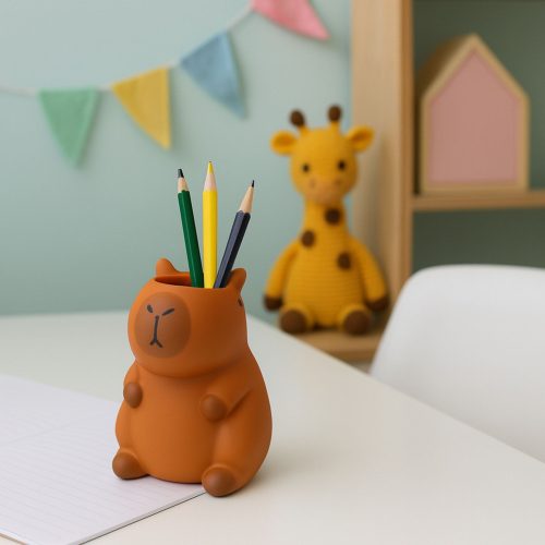 Kapibara Tolltartó Figura Rendszerező Barna 10 x 7 cm