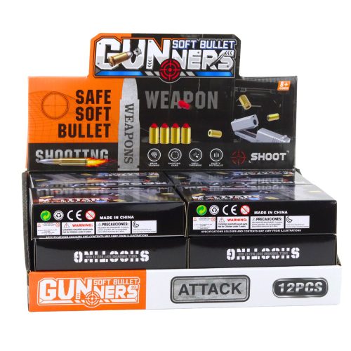 Mini pisztoly lövedékekhez és töltényekhez, fekete, 13,5 cm