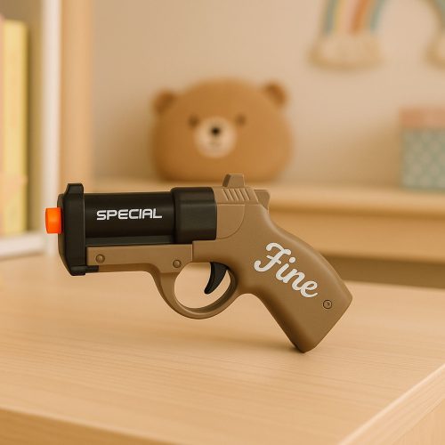 Mini pisztoly lövedékekhez és töltényekhez, fekete és barna, 13,5 cm