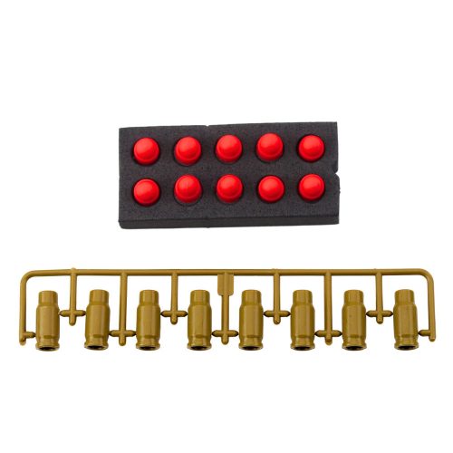 Játékpisztoly habpatronok lőszerhüvelyek zöld