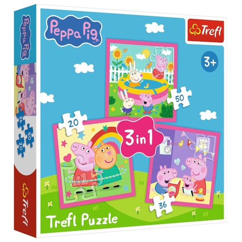 3 az 1-ben puzzle – Peppa és barátai – Peppa Pig Trefl 34873