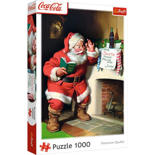 Rejtvény – 1000 XMAS – Coca-Cola: Mikulás a kandalló mellett – Trefl 10922