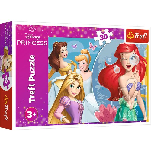 Rejtvény – 30 darab – Egy gyönyörű nap hercegnőkkel – Disney Princess Trefl 18308