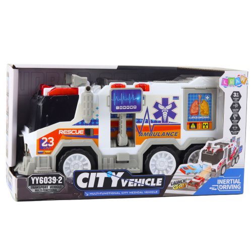 Mentőautó Városi Mentőautó Orvosi Jármű Meghajtófények Hangok