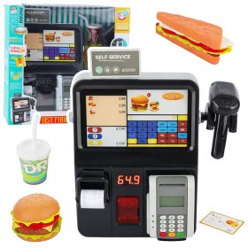   Az önkiszolgáló pénztár terminál szkennerének fényei hangjelzést adnak.