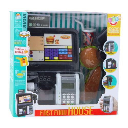 Az önkiszolgáló pénztár terminál szkennerének fényei hangjelzést adnak.