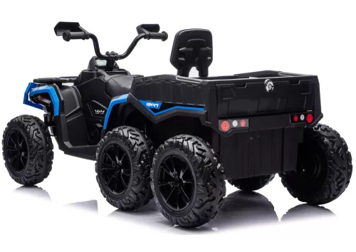 Akkumulátoros Quad ATV 6 kerekű utánfutóval JC606 24V 4x4 kék